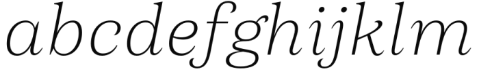 Morison Extralight Italic Font LOWERCASE