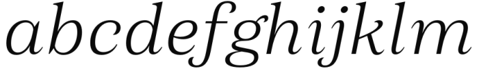 Morison Light Italic Font LOWERCASE