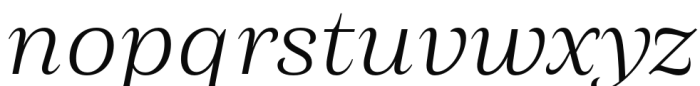 Morison Light Italic Font LOWERCASE