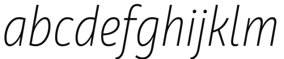 Mozer Light Italic Font LOWERCASE