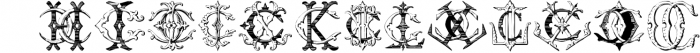 Monocracy Vintage Monograms Pack CA 1 Font LOWERCASE