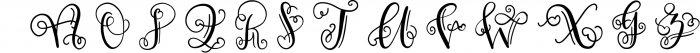 Monogram Hand Lettered Font Font UPPERCASE