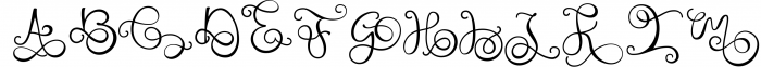 Monogram Handwriting font family 1 Font UPPERCASE