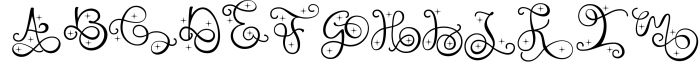 Monogram Handwriting font family 4 Font UPPERCASE