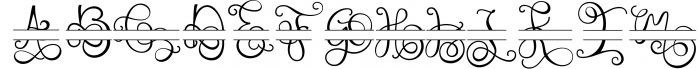 Monogram Handwriting font family 7 Font UPPERCASE