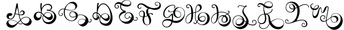 Monogram Handwriting font family Font UPPERCASE