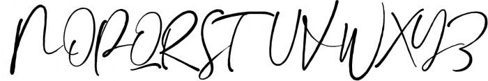 Mosast Modern Handwritten Font Font UPPERCASE