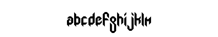 Mod Gothic Regular Font LOWERCASE