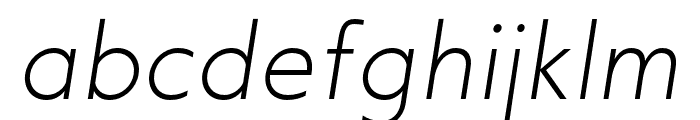 ModecoTrial-ExtraLightOblique Font LOWERCASE