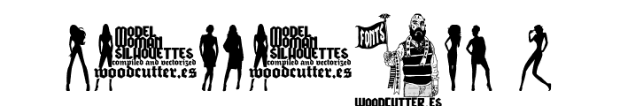 Model Woman Silhouettes Font OTHER CHARS