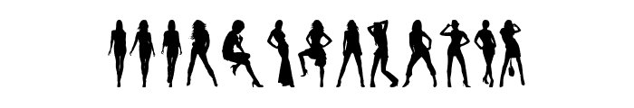 Model Woman Silhouettes Font UPPERCASE