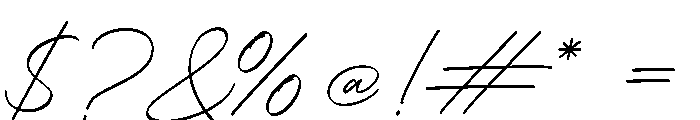 ModelistaSignature Font OTHER CHARS