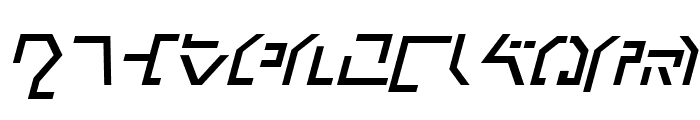 Modern Cybertronic Italic Font UPPERCASE