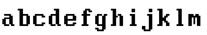 Modern DOS 9x16 Font LOWERCASE