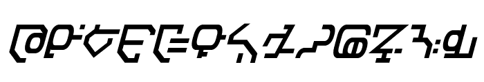Modern Destronic Italic Font UPPERCASE