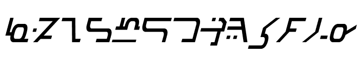 Modern Destronic Italic Font LOWERCASE