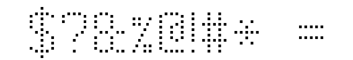 Modern Dot Digital-7 Font OTHER CHARS