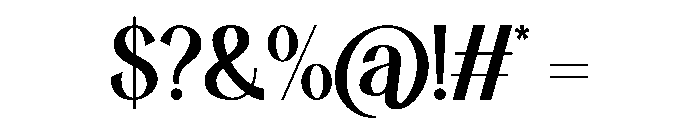 Modern Romance Regular Font OTHER CHARS