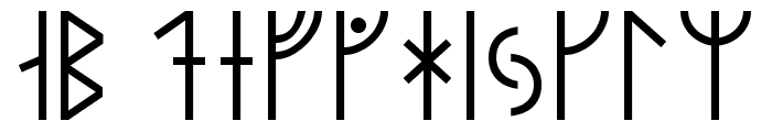 Modern Runic Font LOWERCASE