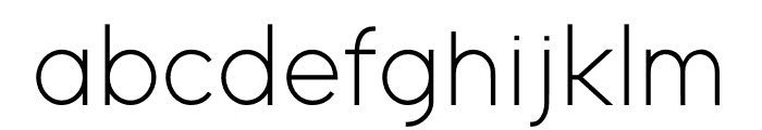 Modern Sans Light Font LOWERCASE