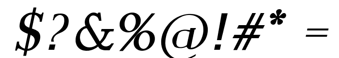 Modern Serif Italic Font OTHER CHARS