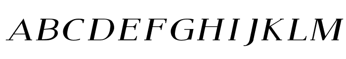 Modern Serif Italic Font LOWERCASE