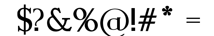 Modern Serif Font OTHER CHARS