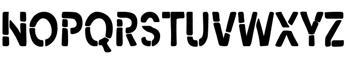 Modern Stencil Font UPPERCASE