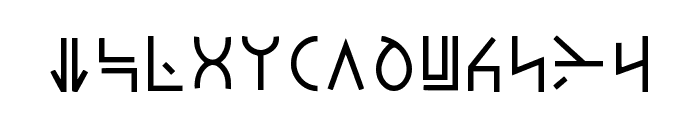 Modern Wakandan Regular Font LOWERCASE
