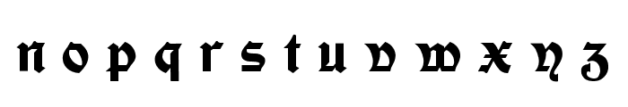 Moderne Fette Schwabacher UNZ1A Italic Font LOWERCASE