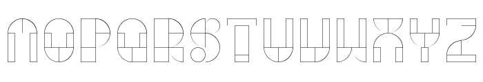 Modular Outlines Font LOWERCASE