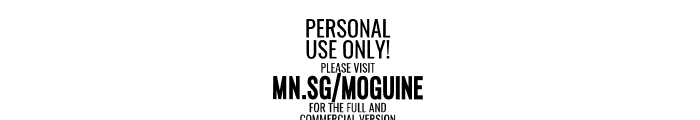 Moguine Serif PERSONAL USE Regular Font OTHER CHARS