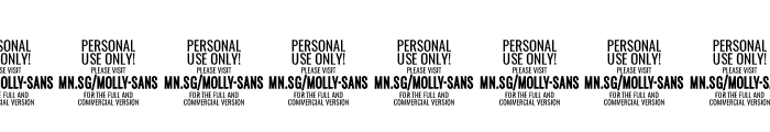 MollySansCPERSONAL-Thin Font OTHER CHARS
