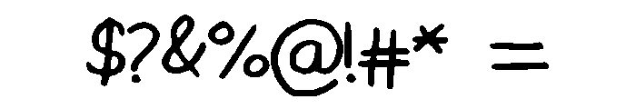 MomsHand Font OTHER CHARS