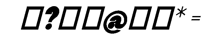 Monar Slant Font OTHER CHARS