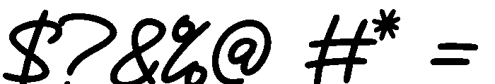 Monday Himalayan Demo Script Font OTHER CHARS
