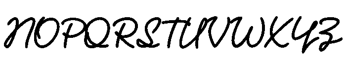Monday Himalayan Demo Script Font UPPERCASE