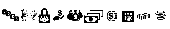 Money, money, money Font OTHER CHARS
