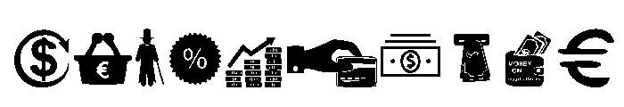 Money, money, money Font OTHER CHARS