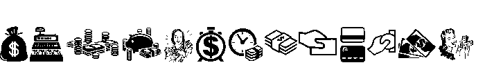 Money, money, money Font UPPERCASE