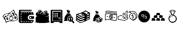 Money, money, money Font UPPERCASE