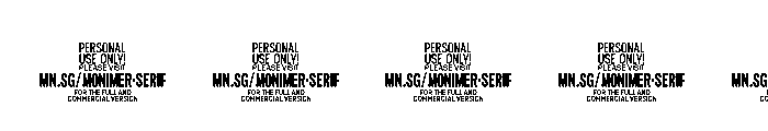 Monimer Serif PERSONAL USE PERSONAL USE ONLY Font OTHER CHARS