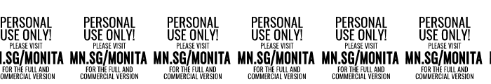 Monita Signature PERSONAL USE Bold Font OTHER CHARS