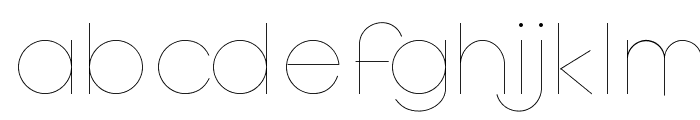 Monofred-UltraLight Font LOWERCASE