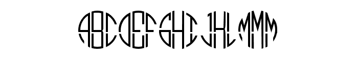 Monogram Circle 3 Alphabet Font UPPERCASE