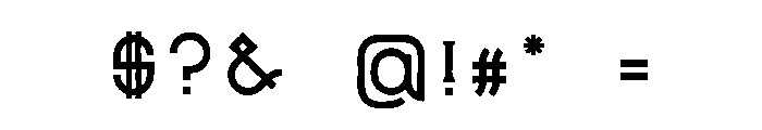 Monorail Font OTHER CHARS
