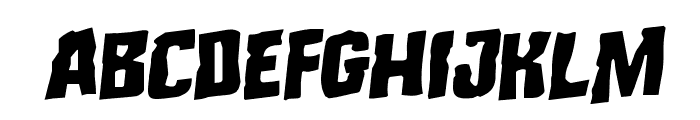 Monster Hunter Staggered Rotalic Font LOWERCASE