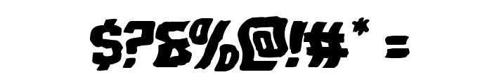 Monster Hunter Warped Italic Font OTHER CHARS