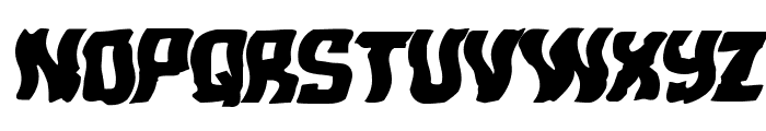 Monster Hunter Warped Italic Font UPPERCASE