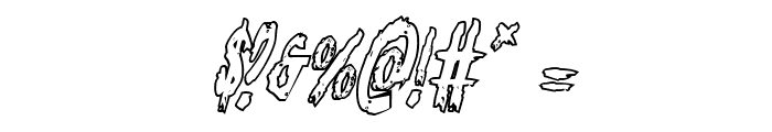 Monsterama Outline Italic Font OTHER CHARS